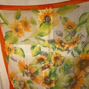 shawl scarf polyester floral scarf